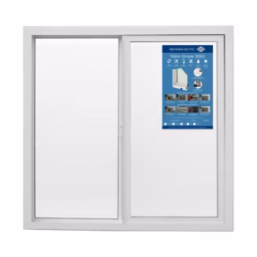 VENTANA PVC 1H MOV BLANCO INC 100 X 100