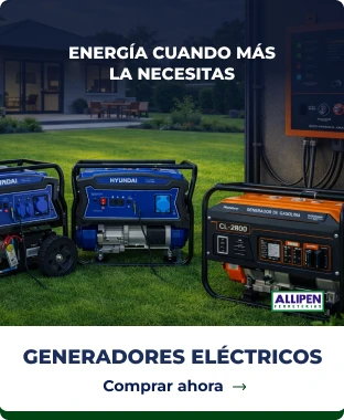 Generadores eléctricos para respaldo de energía en hogares y obras Allipen