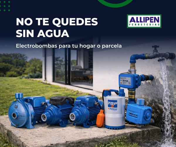 Electrobombas de agua para uso doméstico y agrícola disponibles en Allipen