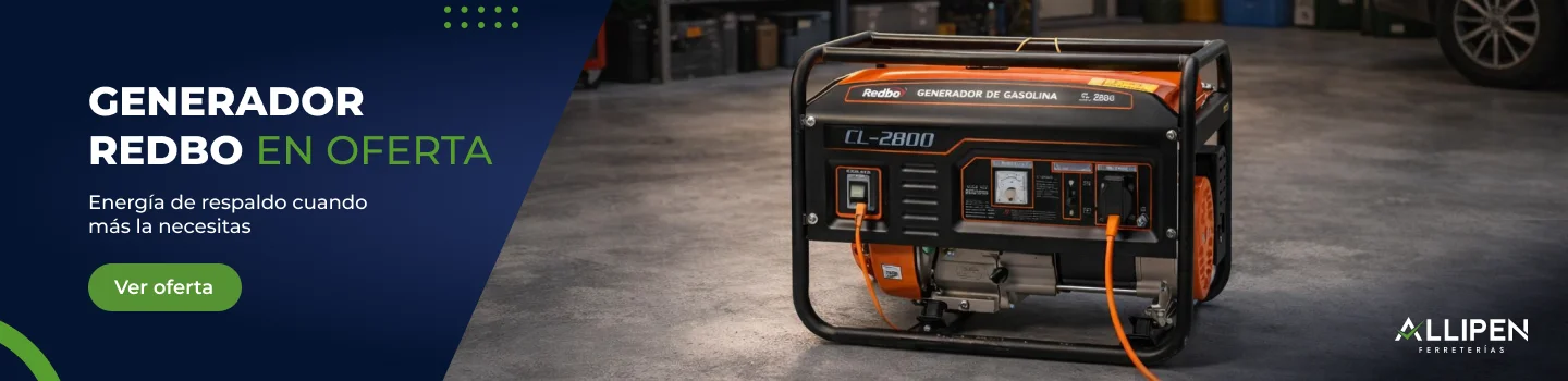 Generador Redbo CL 2800 en oferta para respaldo energético en el hogar o trabajo.