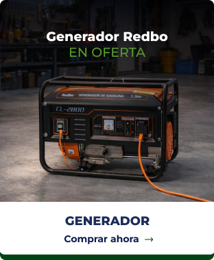 Generador Redbo CL 2800 en oferta para respaldo energético en el hogar o trabajo.