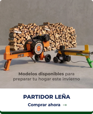 Partidores de leña eléctricos Wulkan y Duraline para preparar leña fácilmente antes del invierno.
