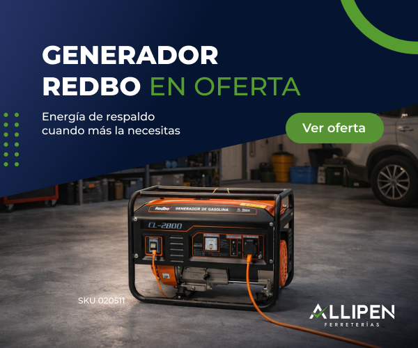 Generador Redbo CL 2800 en oferta para respaldo energético en el hogar o trabajo.